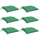 Vidaxl stolpuder 6 PCS 40x40x7 cm Oxford Stof grøn