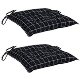 Vidaxl Chair cushions 2 stedrangement pattern 40x40x7 cm fabric black