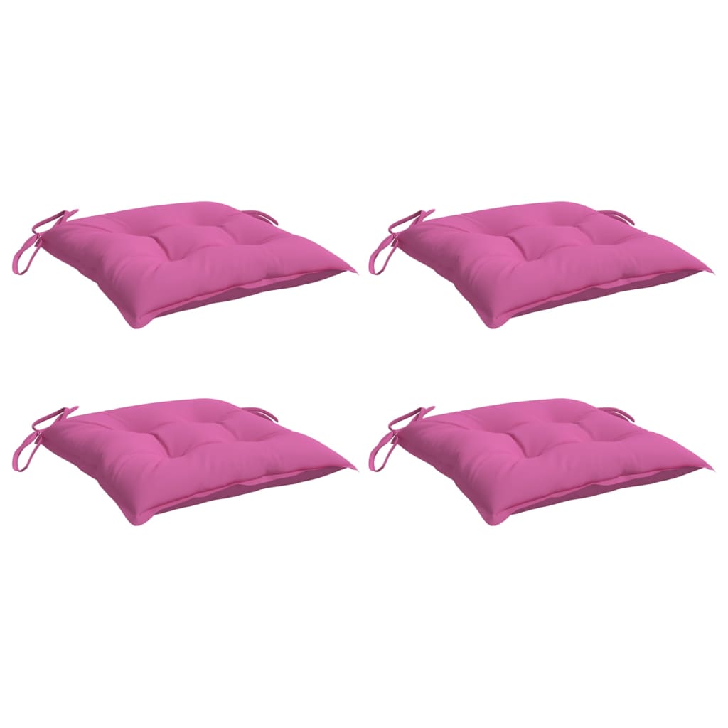 Vidaxl Chair cushions 4 st 40x40x7 cm Fabric pink