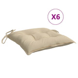 Vidaxl pallputer 6 st 50x50x7 cm Oxford stoff beige