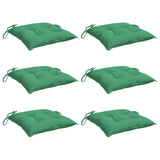 Cojines de paleta Vidaxl 6 st 50x50x7 cm oxford tela verde