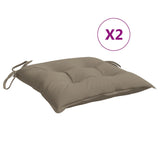 Vidaxl pallputer 2 st 50x50x7 cm oxford stoff taupe