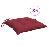 BIDAXL PALLET CUDIONS 6 ST 50X50X7 CM OXFORD FAURE WINE RED