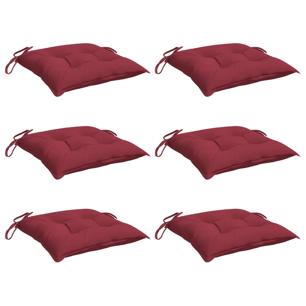 BIDAXL PALLET CUDIONS 6 ST 50X50X7 CM OXFORD FAURE WINE RED