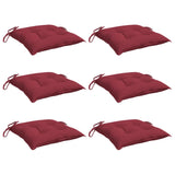 BIDAXL PALLET CUDIONS 6 ST 50X50X7 CM OXFORD FAURE WINE RED