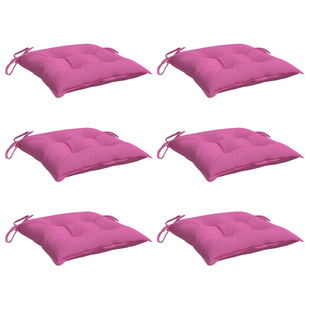 Vidaxl Chair cushions 6 st 50x50x7 cm Oxford fabric pink