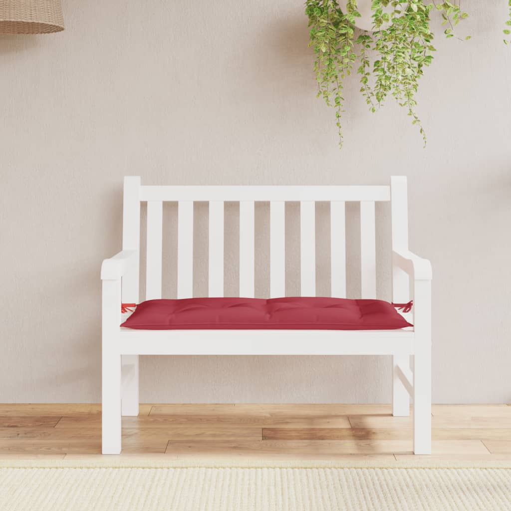 Vidaxl Garden Bench Cushion 100x50x7 CM Oxford Fabric Wine Red