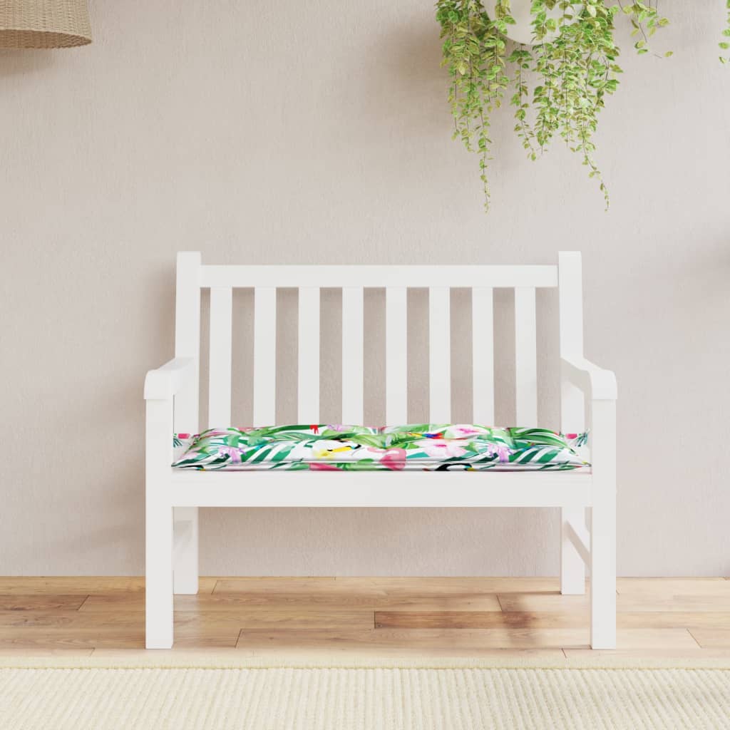 Vidaxl Garden Bench Pushion 100x50x7 cm Oxford Stof Multi -farvet