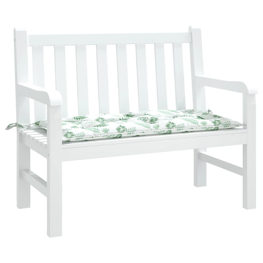 Vidaxl Garden Bench Poduszka 100x50x7 CM Oxford Tkanina Wzór liści