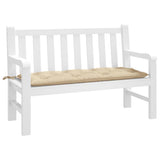 Vidaxl Garden Bench Pushion 120x50x7 cm Oxford Stof beige