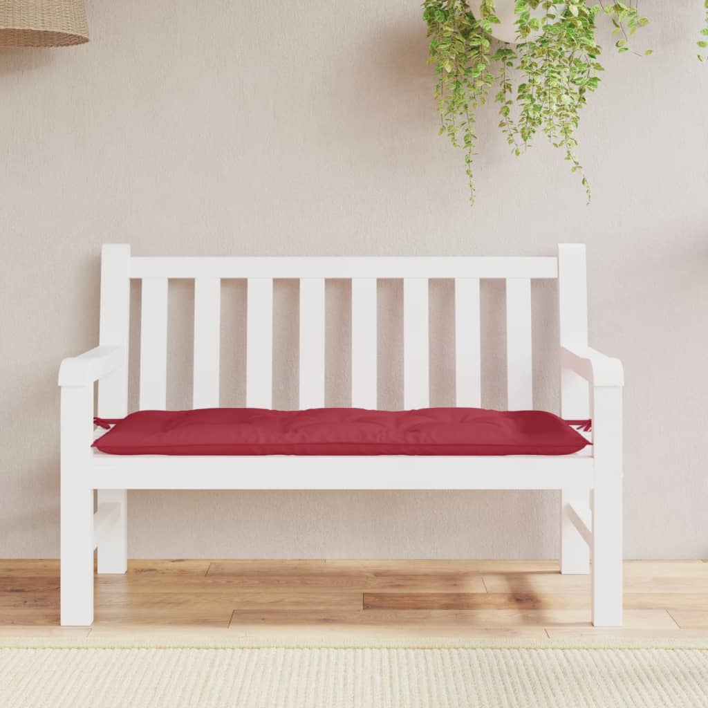 Vidaxl Garden Bench Cushion 120x50x7 cm Essicatore di bordo rosso