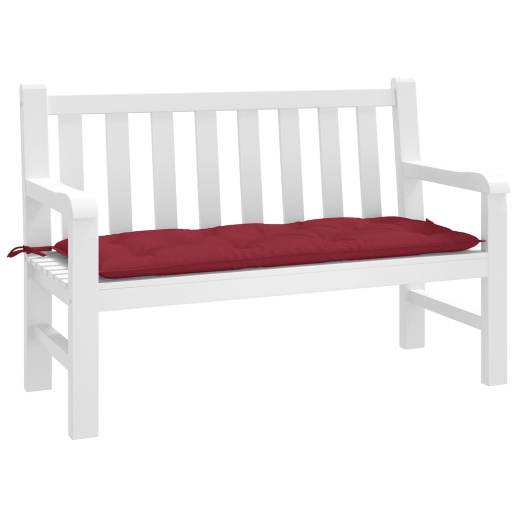 Vidaxl Garden Bench Cushion 120x50x7 cm Essicatore di bordo rosso