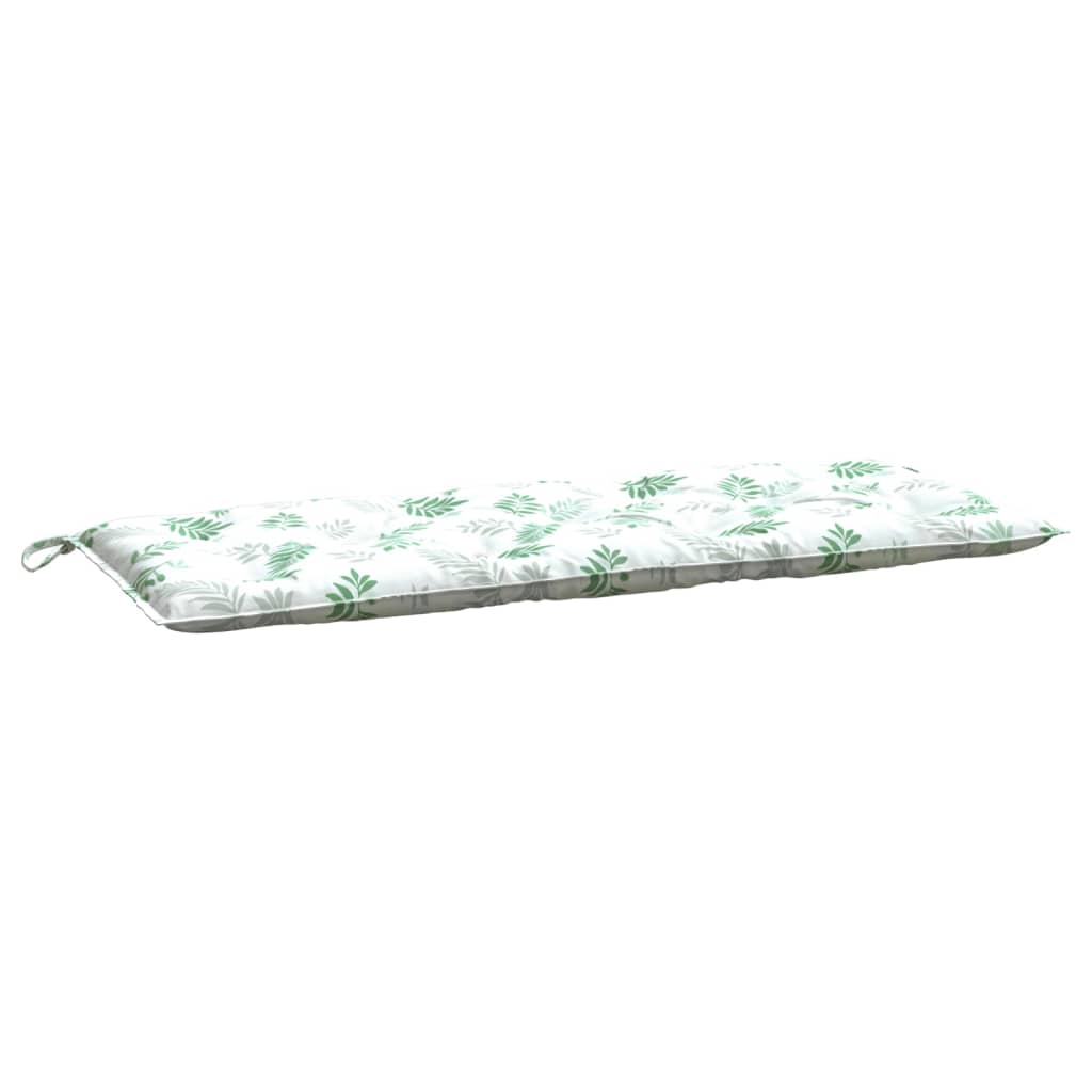 Vidaxl Garden Bench Cushion Leaf Mönster 120x50x7 cm Tyg