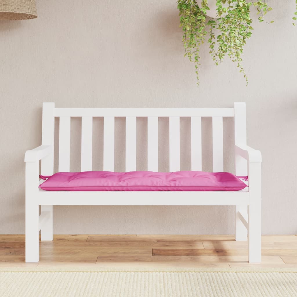 Vidaxl Garden Bench Cushion 120x50x7 cm tessuto rosa