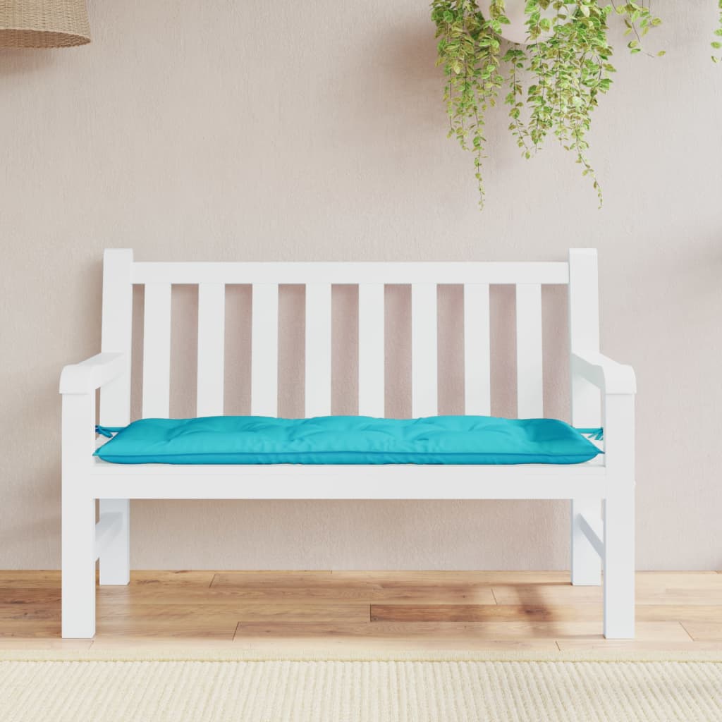 Vidaxl Garden Bench Cushion 120x50x7 cm tessuto turchese