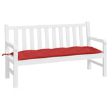 Vidaxl Garden Bench Pushion 150x50x7 cm Oxford stof rød