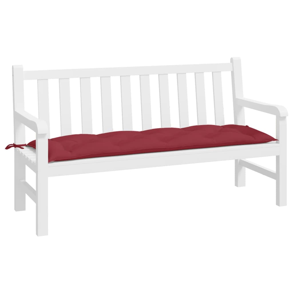 Vidaxl Garden Bench Cushion 150x50x7 cm Vino in tessuto Oxford rosso