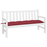 Vidaxl Garden Bench Cushion 150x50x7 cm Vino in tessuto Oxford rosso