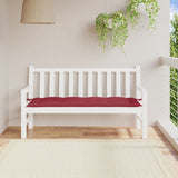 Vidaxl Garden Bench Cushion 150x50x7 cm Vino in tessuto Oxford rosso