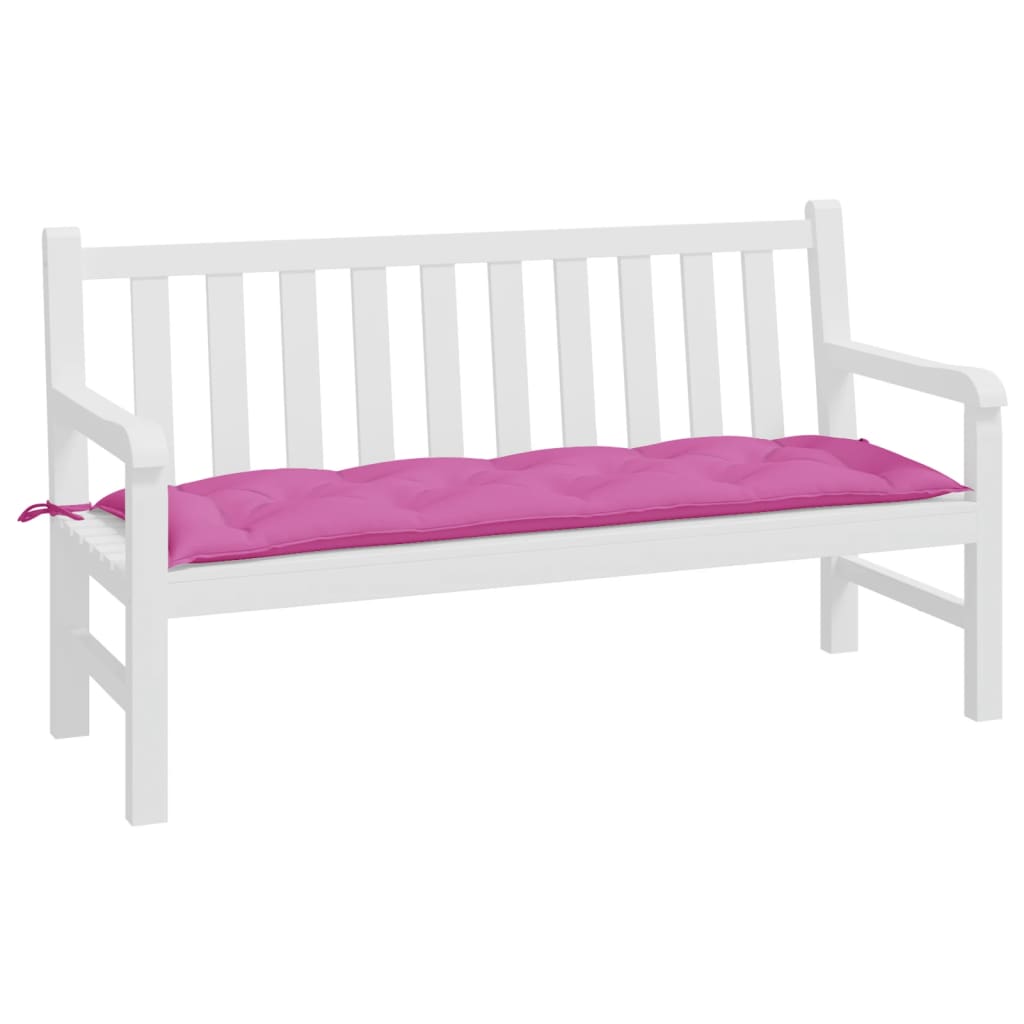 Vidaxl jardin banc coussin 150x50x7 cm oxford tissu rose