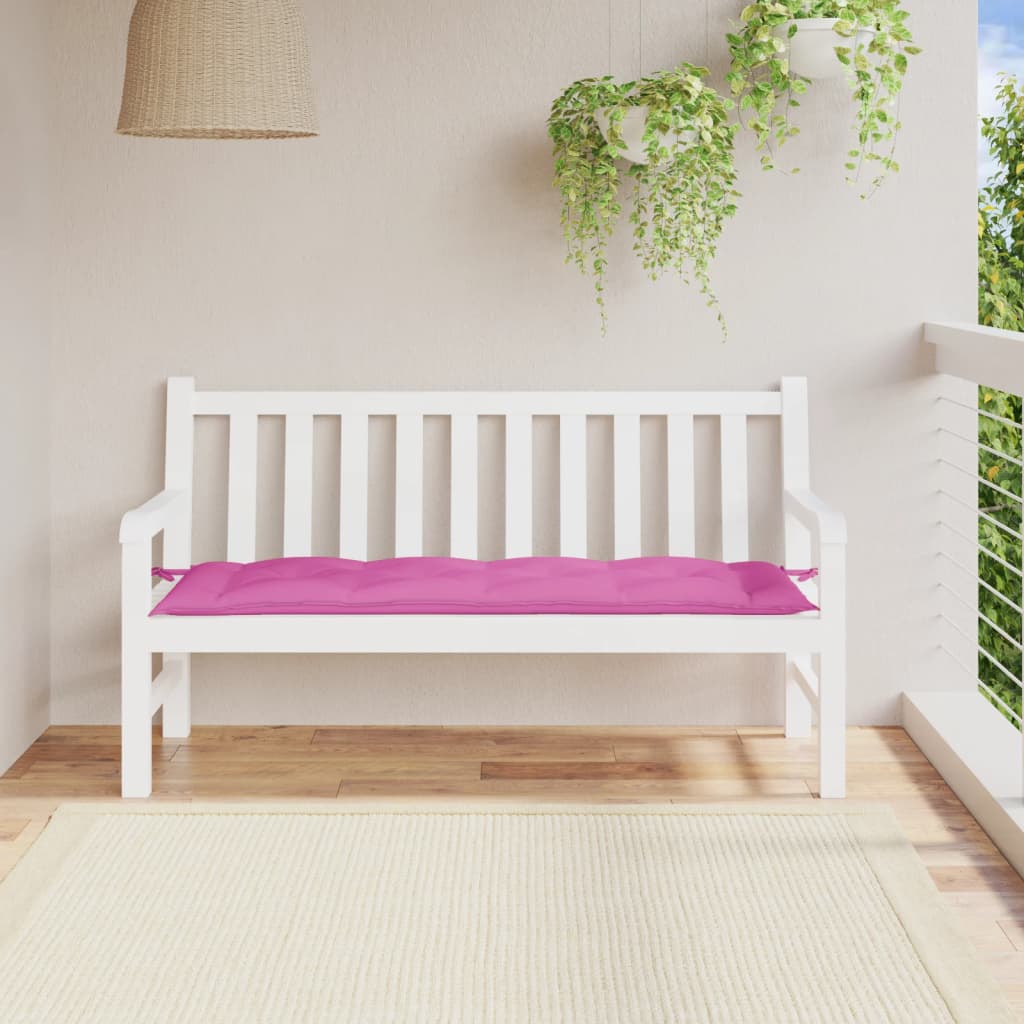 Vidaxl jardin banc coussin 150x50x7 cm oxford tissu rose