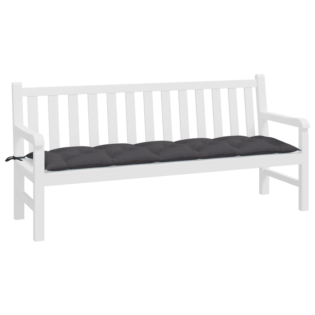 Vidaxl Garden Bench Pushion 180x50x7 cm Oxford stof Anthracite -farvet