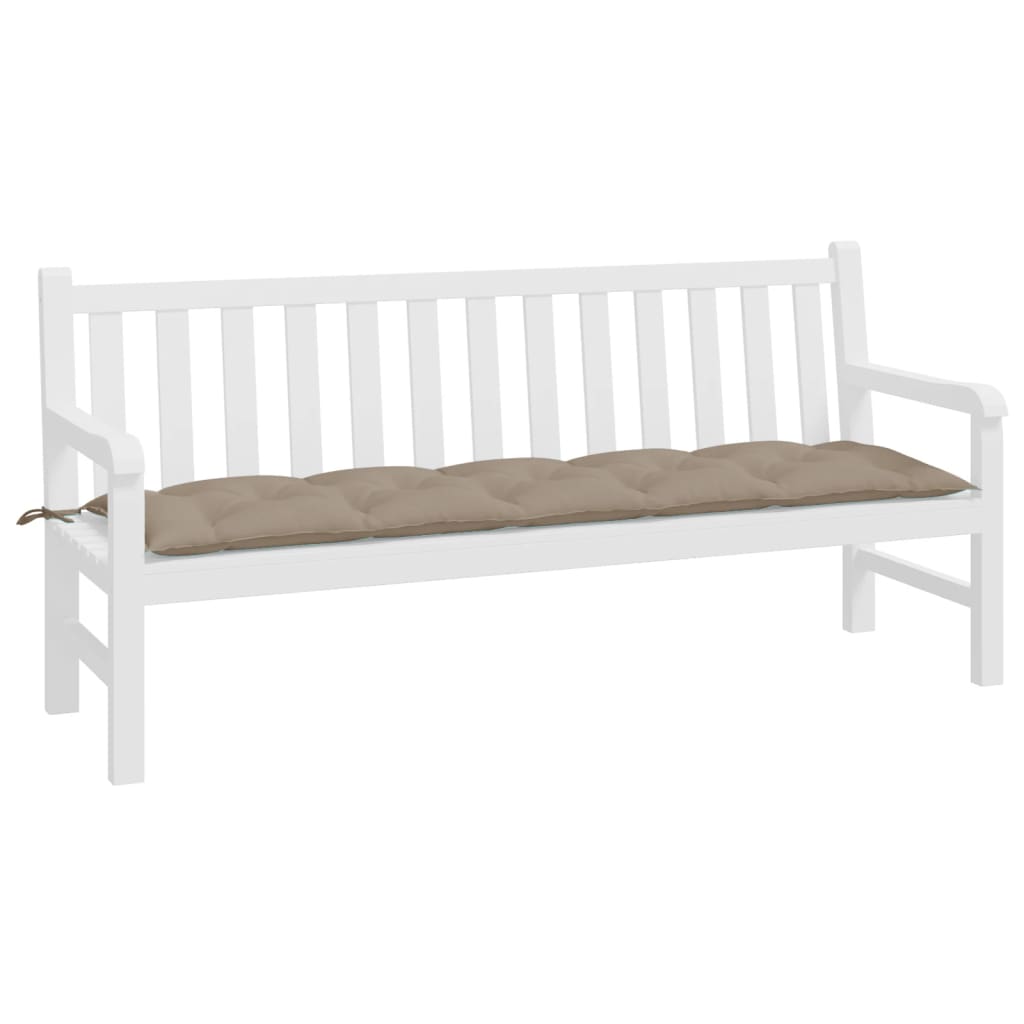 Vidaxl Garden Bench Pude 180x50x7 cm Oxford Fabric Taupe