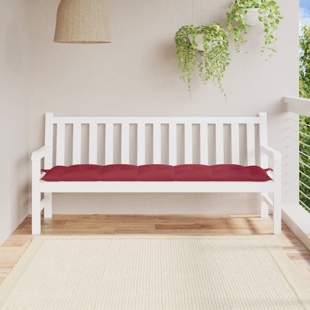 Vidaxl Garden Bench Pushion 180x50x7 cm Oxford Fabric Wine Red