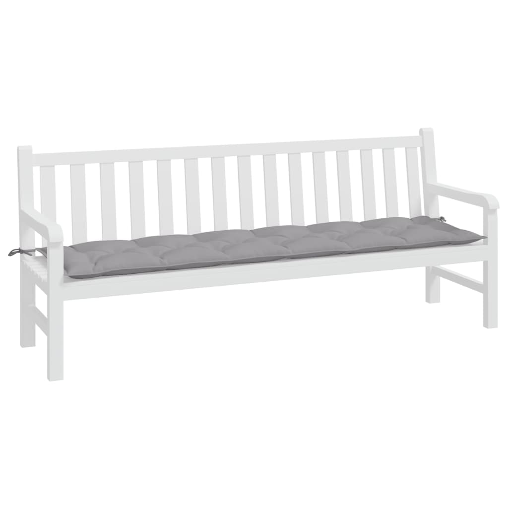 Vidaxl Garden Bench Kissen 200x50x7 cm Oxford Stoff grau