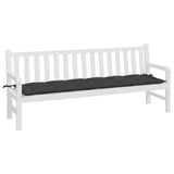 Vidaxl Garden Bench Cushion 200x50x7 cm tessuto nero