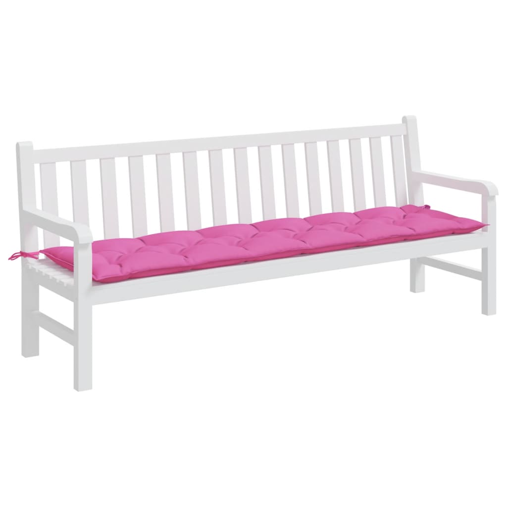 Vidaxl Garden Bench polštář 200x50x7 cm tkanina růžová