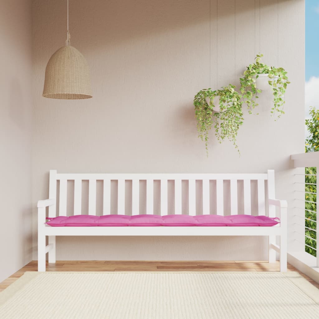 Vidaxl Garden Bench polštář 200x50x7 cm tkanina růžová