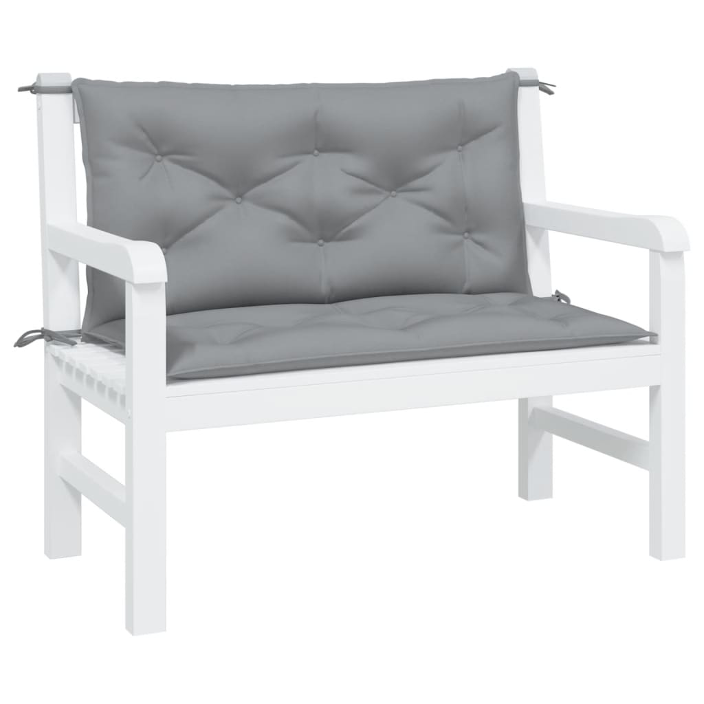 Vidaxl Garden Bench polštáře 2 ks 100x50x7 cm oxford tkanina šedá