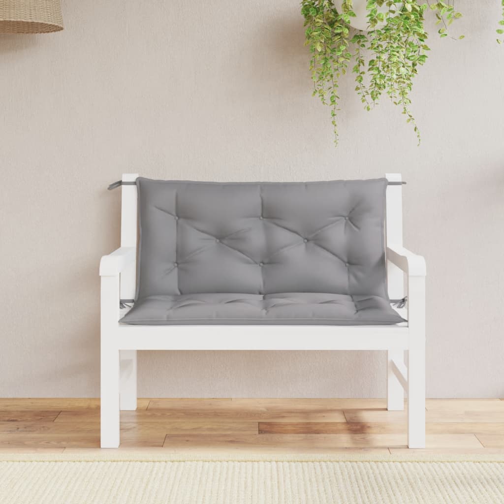 Vidaxl Garden Bench polštáře 2 ks 100x50x7 cm oxford tkanina šedá