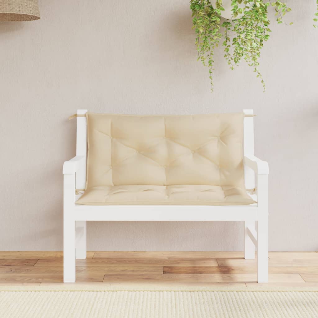 Vidaxl Garden Bench Poduszki 2 szt. 100x50x7 cm Oxford Fabric Beige