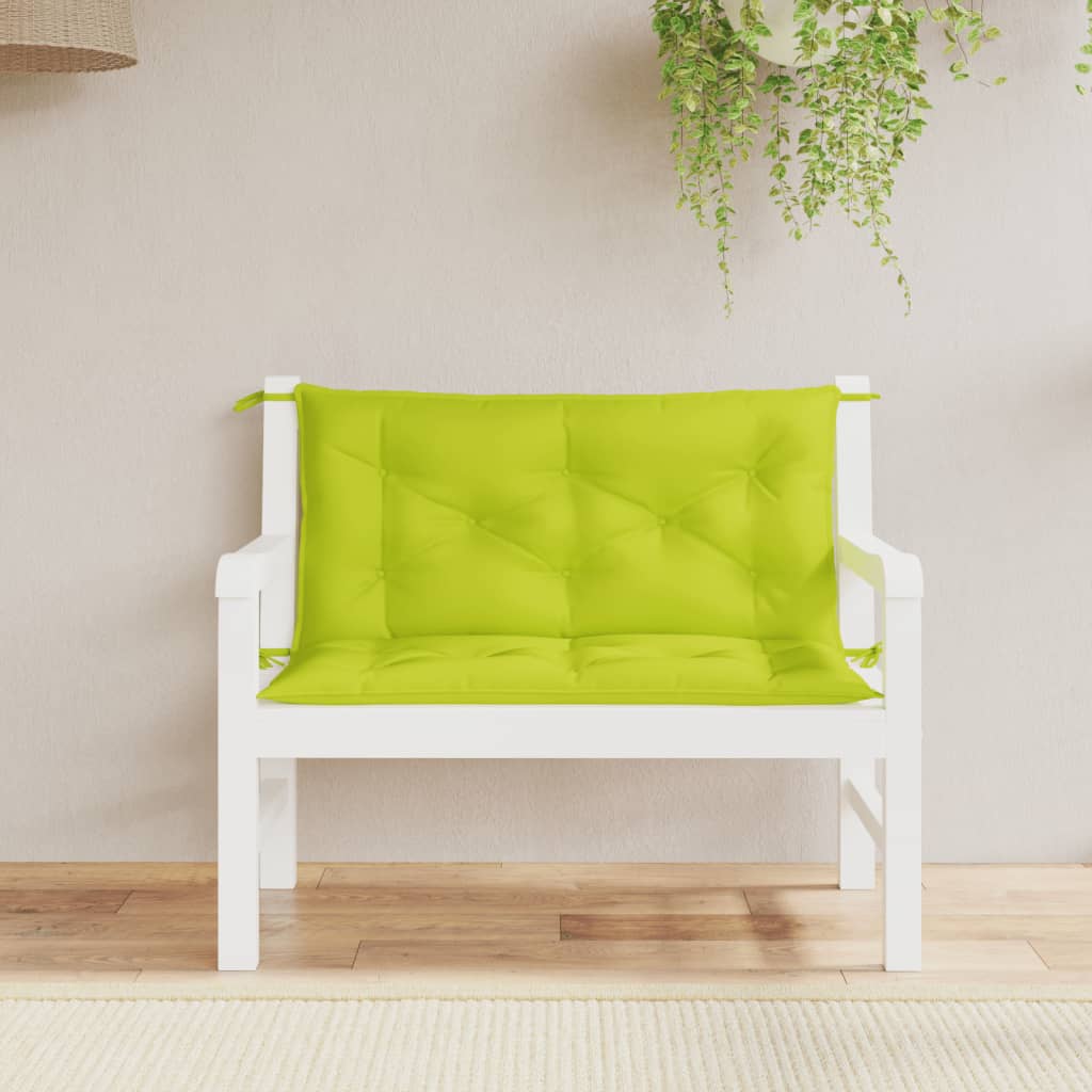 Vidaxl Garden Bench polštáře 2 st 100x50x7 cm oxford tkanina čirá zelená