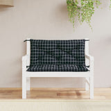 Vidaxl Garden Bench CUDIONS 2 Stedman Mönster 100x50x7 cm tyg svart