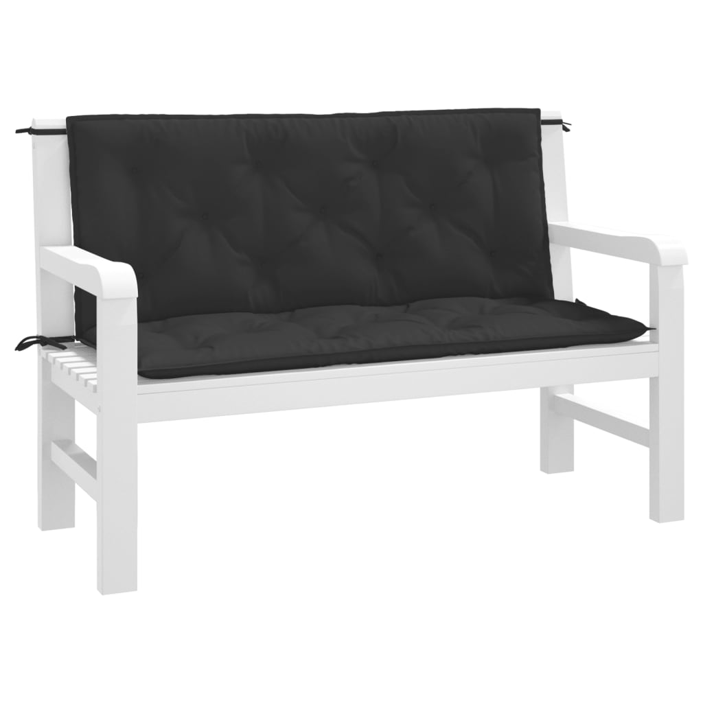 Vidaxl Garden Bench CUDIONS 2 st 120x50x7 cm Oxford tyg svart