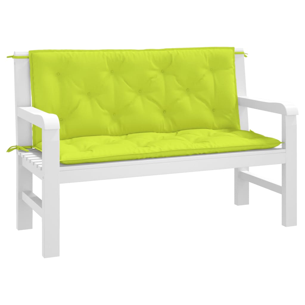 Vidaxl Garden Bench Puter 2 PCS 120x50x7 CM Oxford Stoff Clear Green