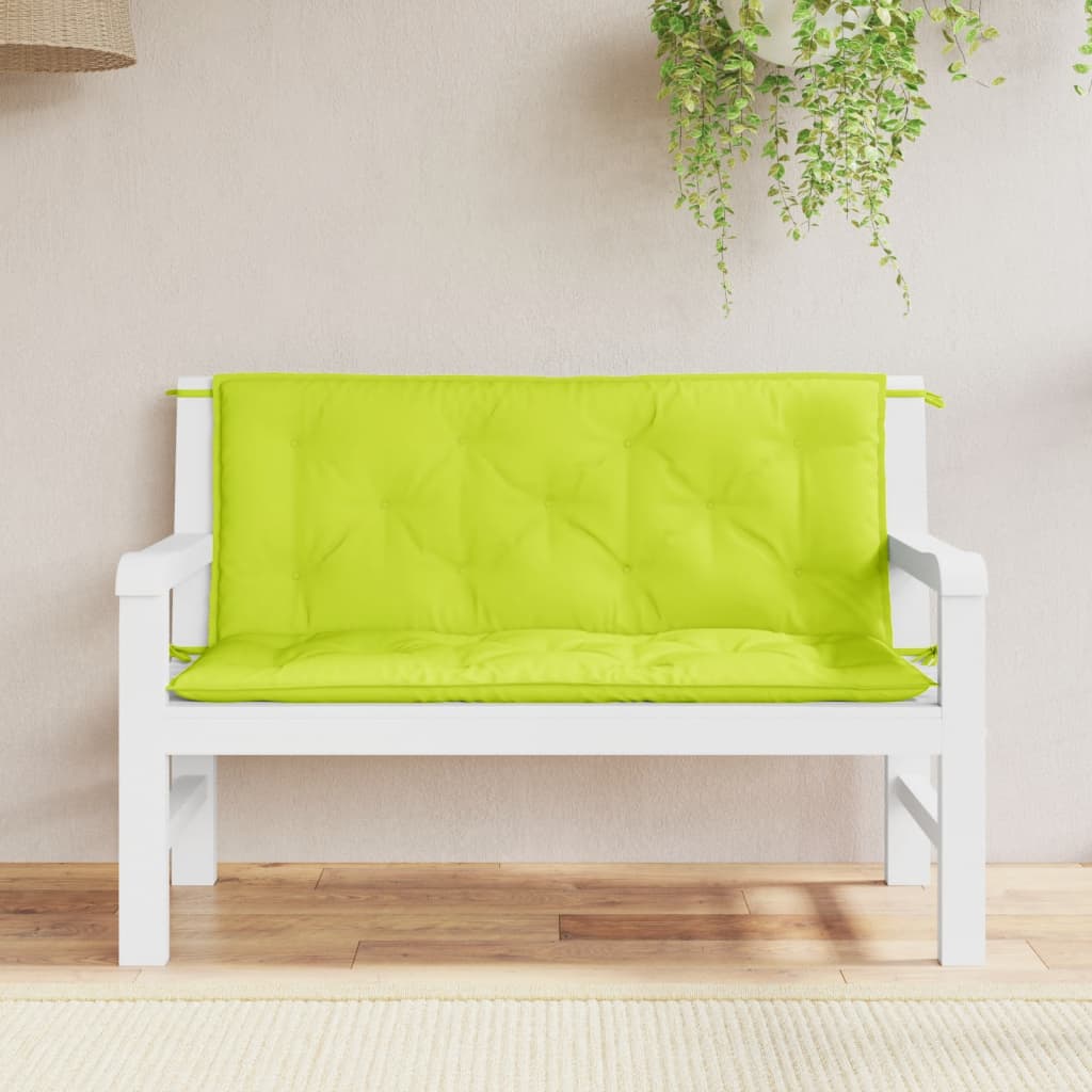 Vidaxl Garden Bench Puter 2 PCS 120x50x7 CM Oxford Stoff Clear Green