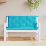 Vidaxl Garden Bench Puder 2 PCS 120x50x7 cm stof turkis