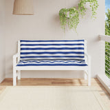 Vidaxl Garden Bench Puder 2 St stribet 150x50x7 cm stof Hvid og blå