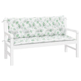 Vidaxl Garden Bench Puter 2 stk bladmønster 150x50x7 cm stoff