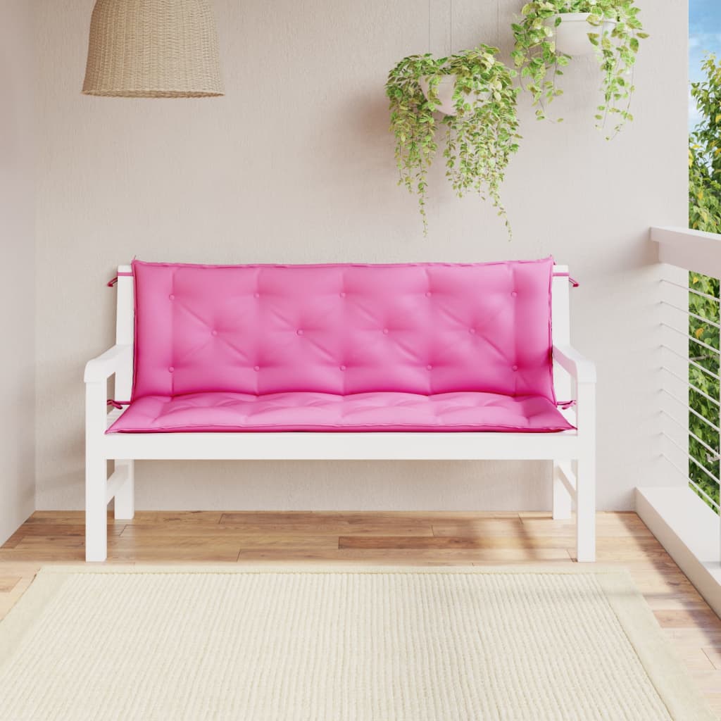 Vidaxl Garden Bench Puder 2 St 150x50x7 cm stofrosa