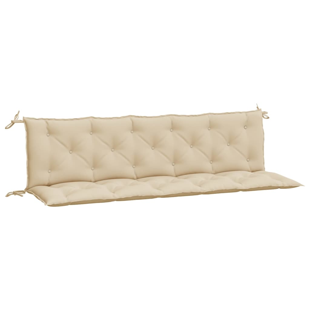 Vidaxl Garden Bench Puder 2 PCS 180x50x7 cm Oxford Stof beige