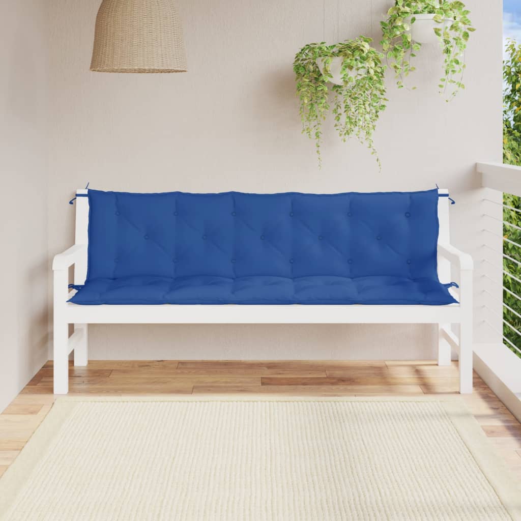 Vidaxl Garden Bench Cushions 2 PCS 180x50x7 CM Oxford Fabric Blue