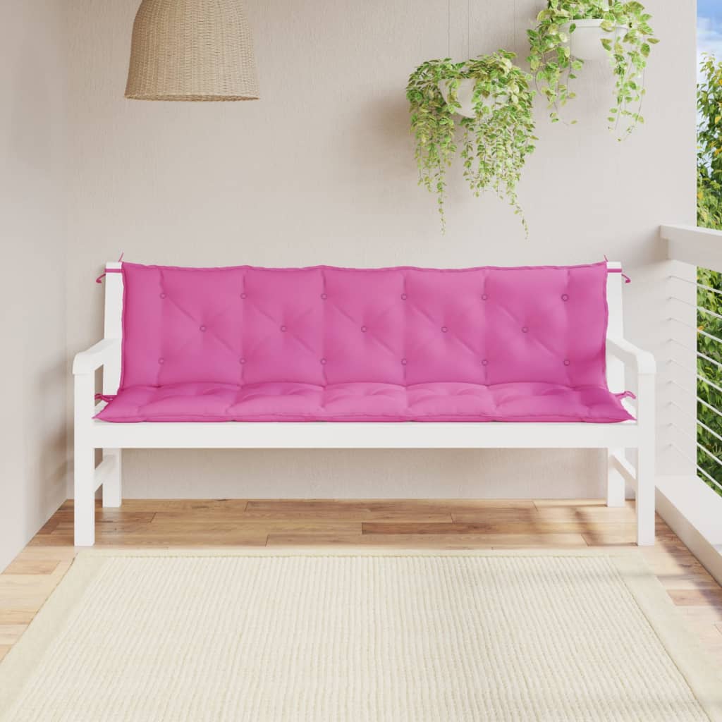 Vidaxl Gaartbank Këssen 2 St Oxford Stoff rosa