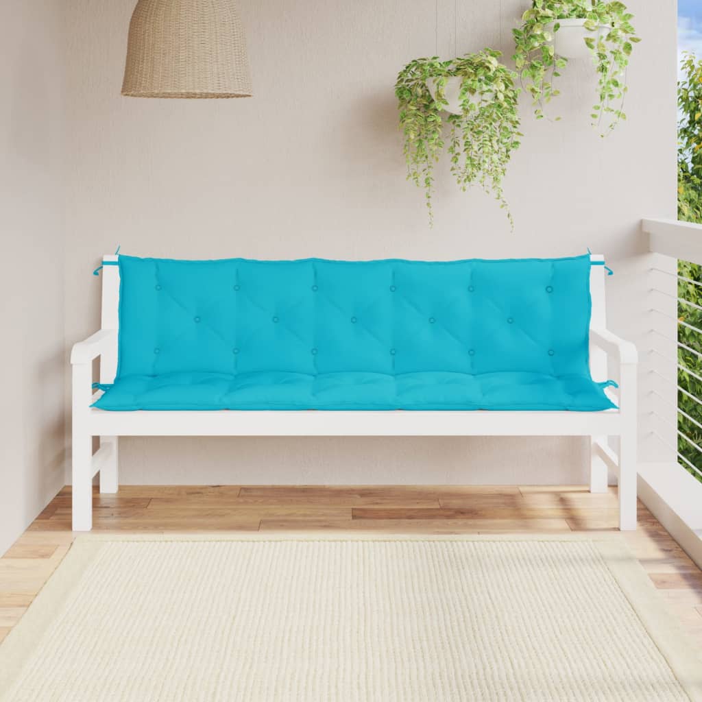 Vidaxl Garden Bench Cushions 2 ST Oxford Fabric Turquesa