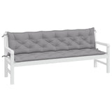 Vidaxl Garden Bench Puder 2 St 200x50x7 cm Oxford Stof Gray Gray