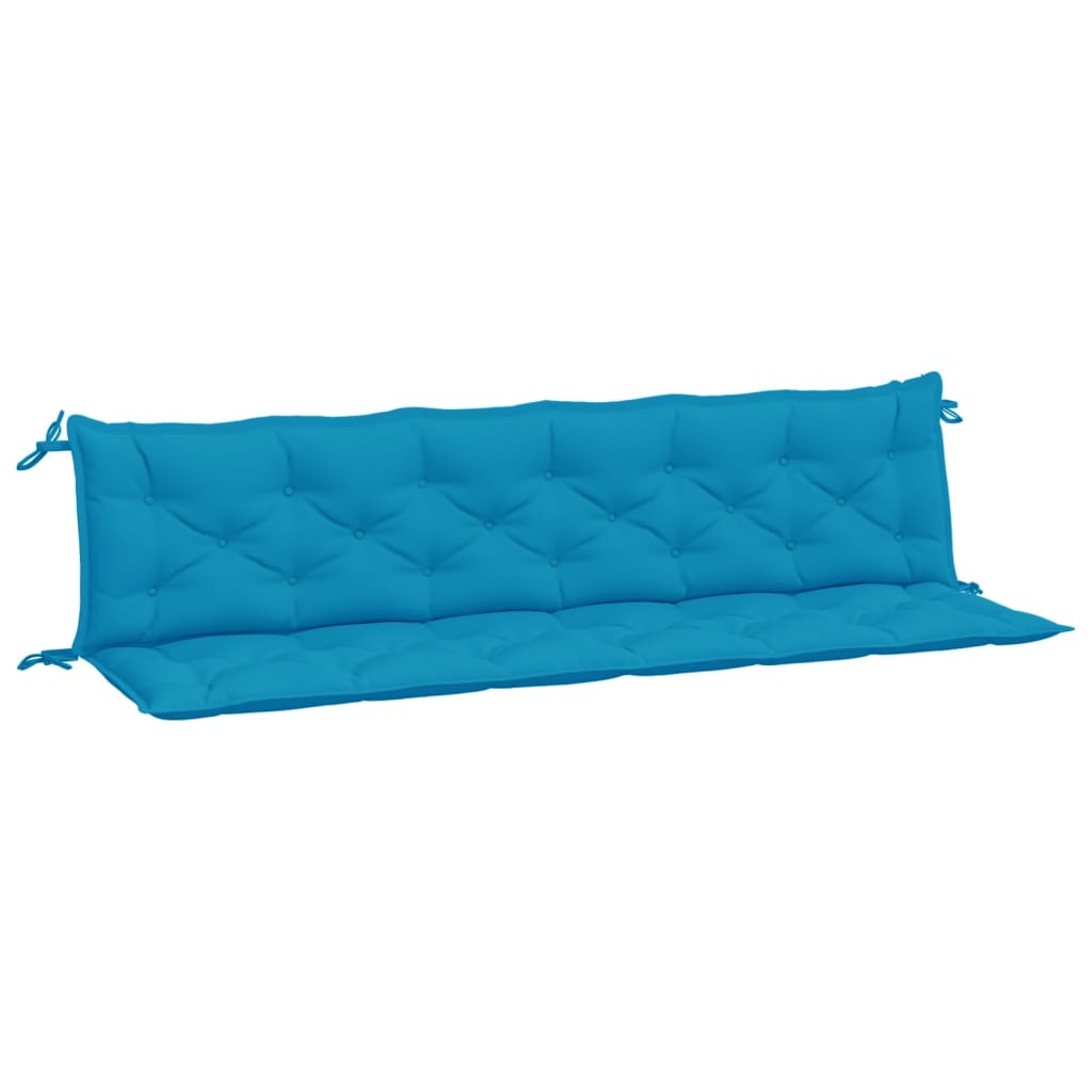 Vidaxl Garden Banc Cushions 2 St 200x50x7 cm Oxford tissu bleu clair